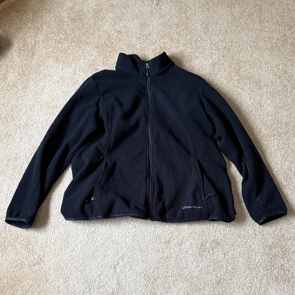 Eddie Bauer Women's black Fleece Jacket 2XL